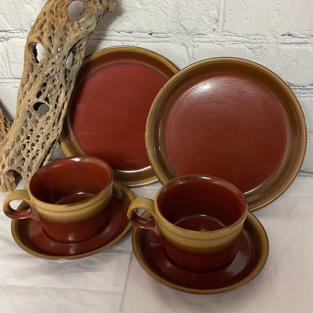 Vintage Mikasa Potters Art Coffee Dessert Set 6 Piece MCM